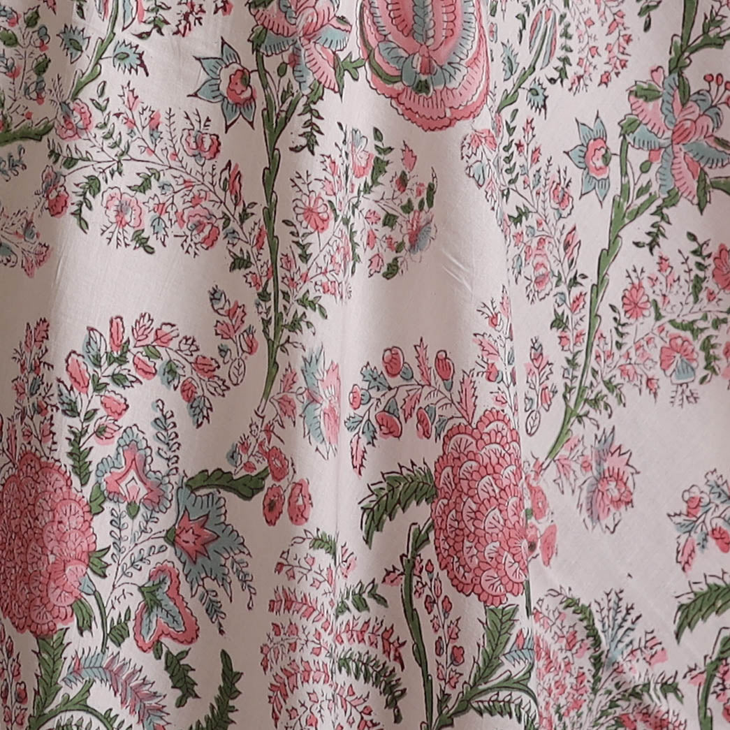 Sanganeri Hand Block Print Cotton Fabric 08