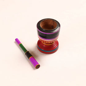  Handmade Lacquered Wooden Mortar & Pestle Set - Big 