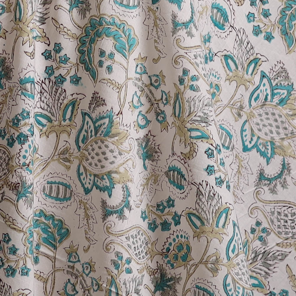 Sanganeri Hand Block Print Cotton Fabric 12