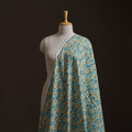 Green - Sanganeri Hand Block Print Mangalagiri Cotton Fabric 07