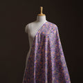 Purple - Sanganeri Hand Block Print Mangalagiri Cotton Fabric 06