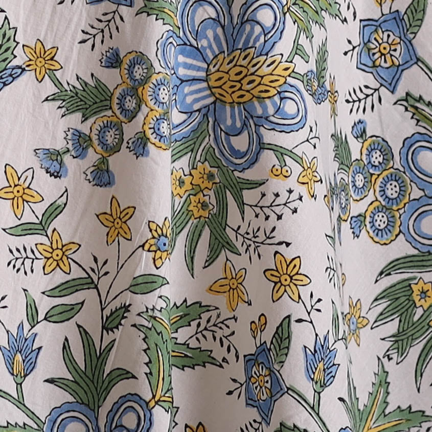 Sanganeri Hand Block Print Cotton Fabric 16