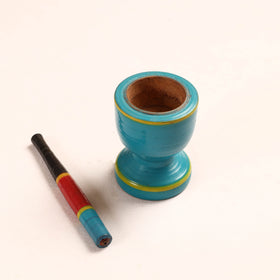  Handmade Lacquered Wooden Mortar & Pestle Set - Big 