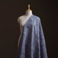 Blue - Sanganeri Hand Block Print Mangalagiri Cotton Fabric 04