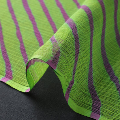 Green - Leheriya Tie-Dye Kota Doria Cotton Fabric 09