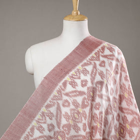 Peach - Maniabandha Ikat Weave Handloom Cotton Fabric