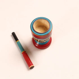  Handmade Lacquered Wooden Mortar & Pestle Set - Big 
