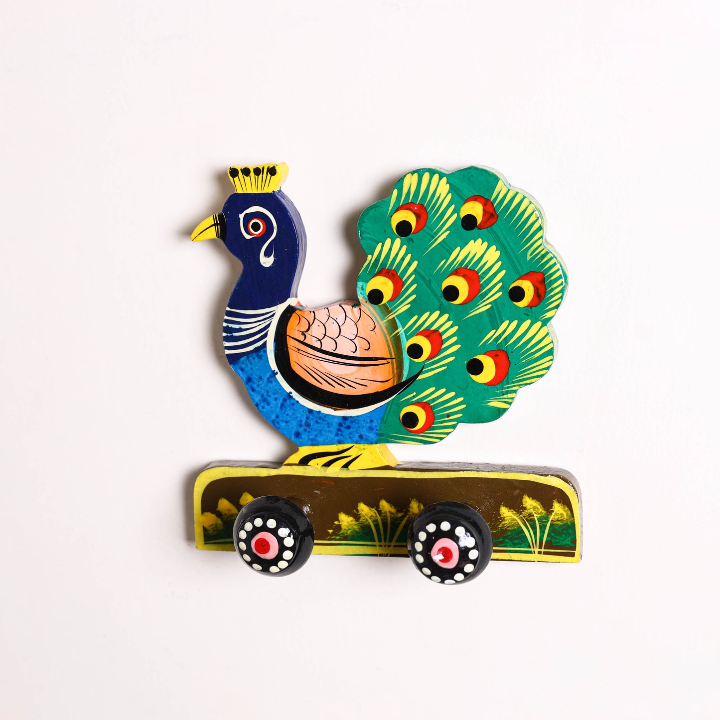 Peacock - Banaras Handpainted Wooden Home Decor Item 19