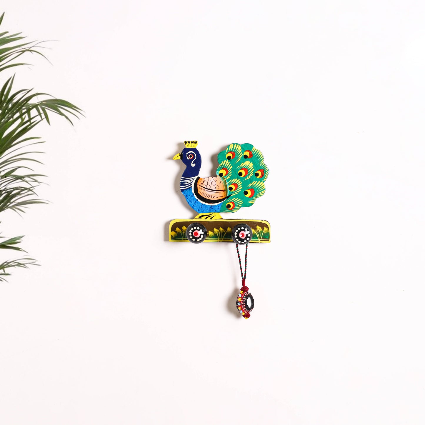 Peacock - Banaras Handpainted Wooden Home Decor Item 19
