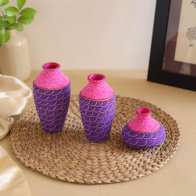 Abstract Pastel Handpainted Terracotta Flower Pots (Set of 3) 29