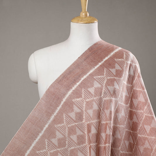 Peach - Maniabandha Ikat Weave Handloom Cotton Fabric