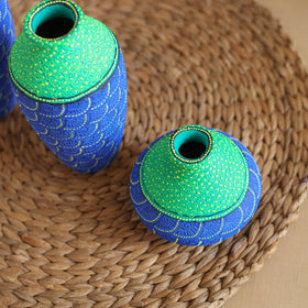 Abstract Pastel Handpainted Terracotta Flower Pots (Set of 3) 27