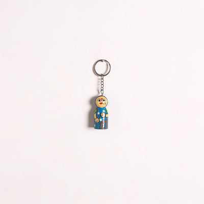 Banaras Handpainted Wooden Doll Keychain 10