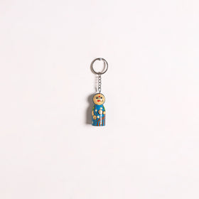 Banaras Handpainted Wooden Doll Keychain 10