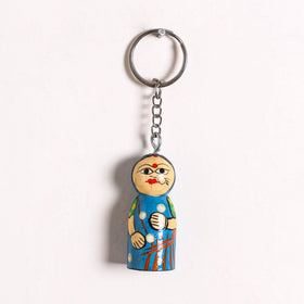 Banaras Handpainted Wooden Doll Keychain 10