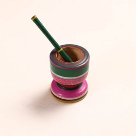  Handmade Lacquered Wooden Mortar & Pestle Set - Big 