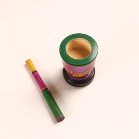  Handmade Lacquered Wooden Mortar & Pestle Set - Big 