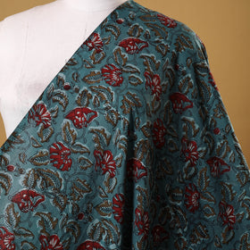 Green - Block Print Cotton Natural Dyed Jahota Fabric 13