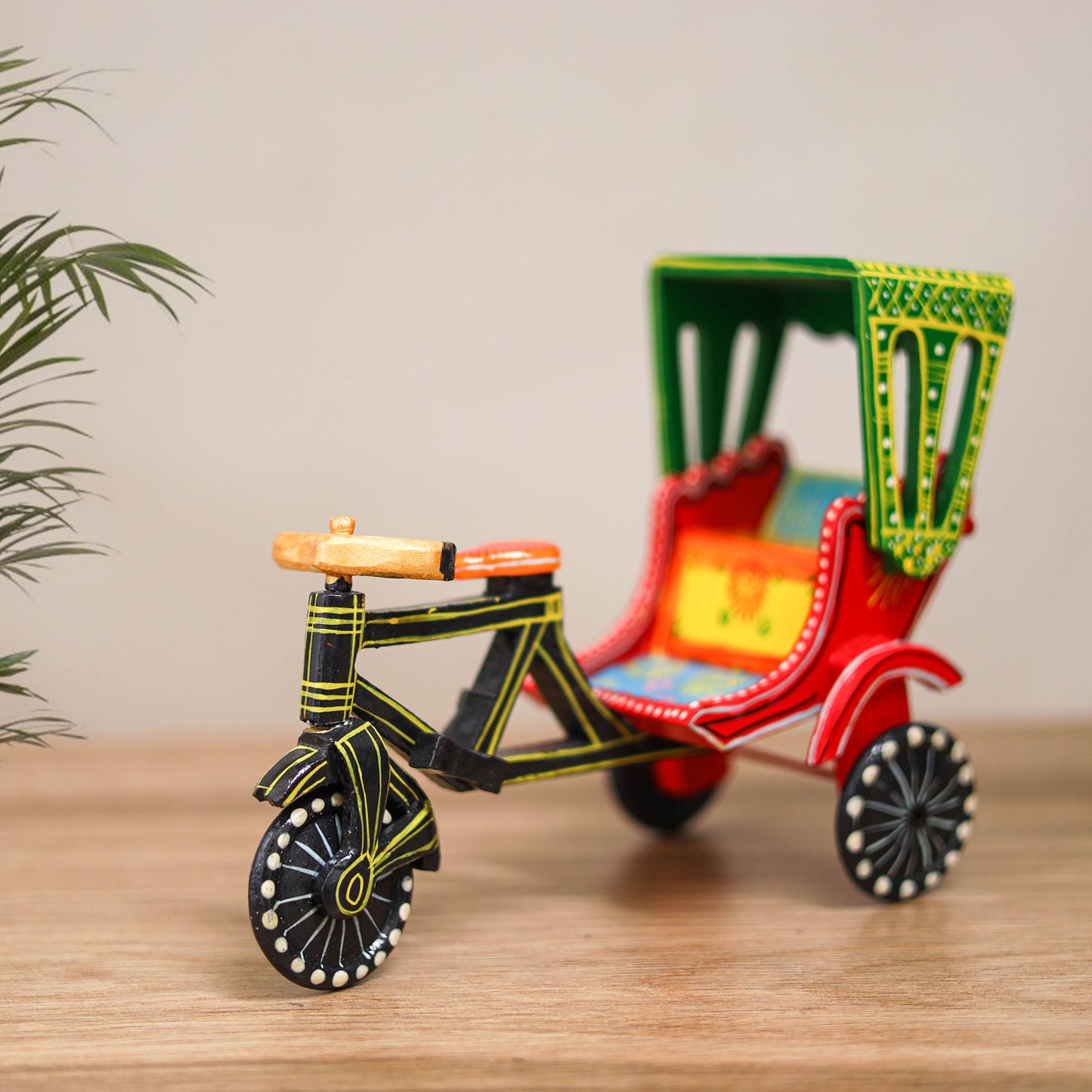 Rickshaw - Banaras Handpainted Wooden Toy for Kids & Home Decor 27