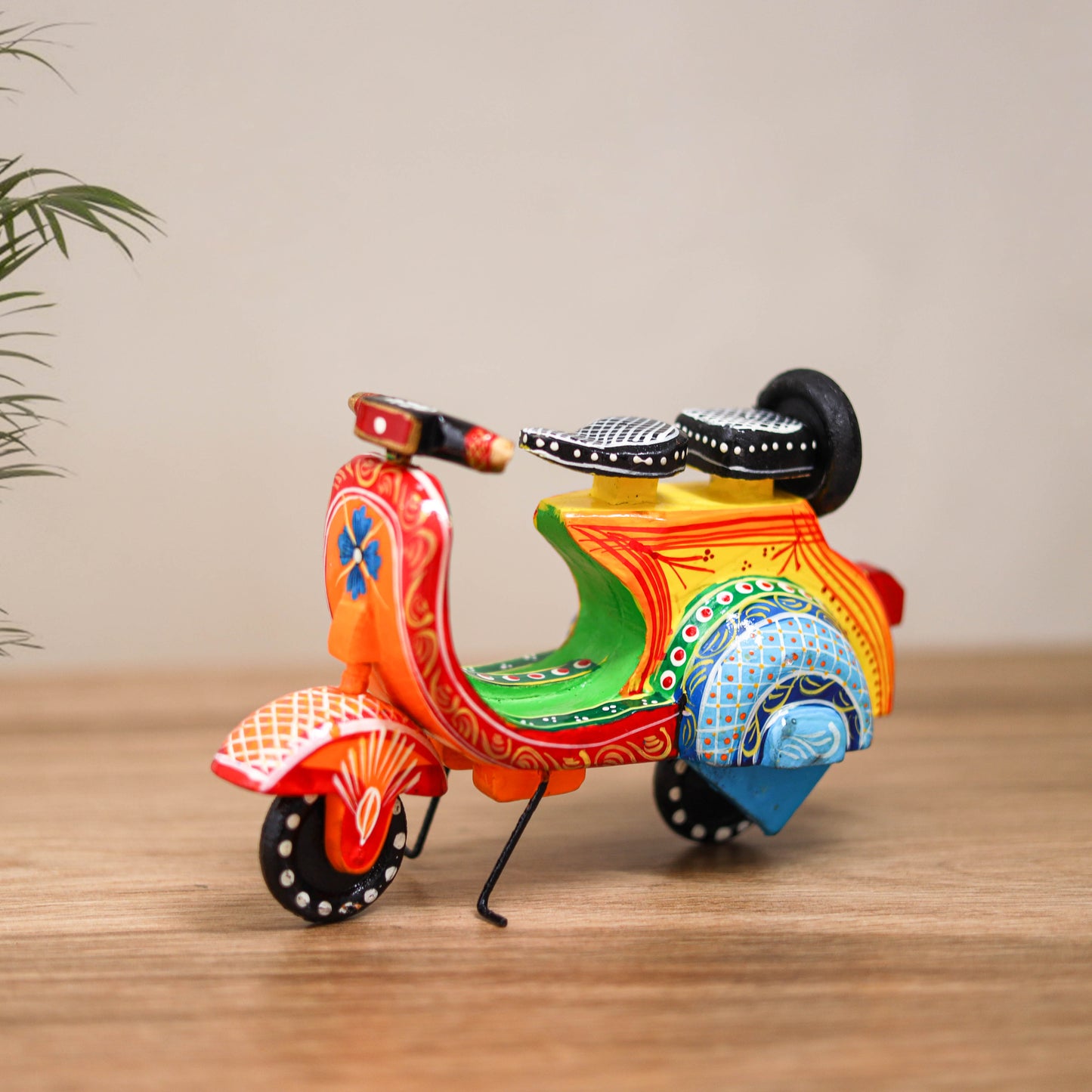 Scooter - Banaras Handpainted Wooden Toy for Kids & Home Decor 28