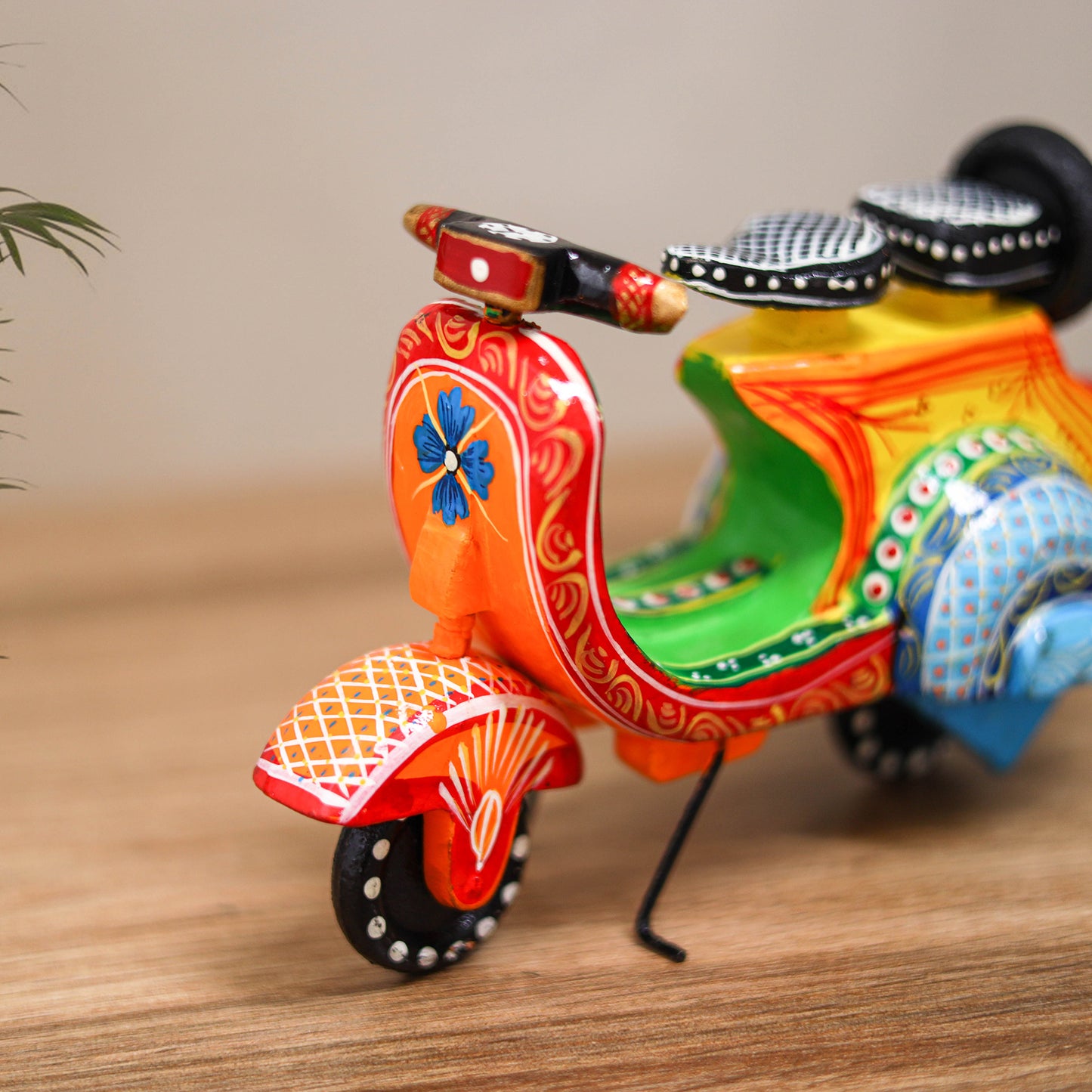 Scooter - Banaras Handpainted Wooden Toy for Kids & Home Decor 28