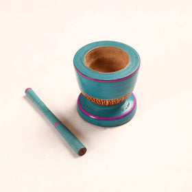  Handmade Lacquered Wooden Mortar & Pestle Set - Big 