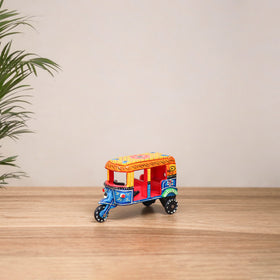 Auto Rickshaw - Banaras Handpainted Wooden Toy for Kids & Home Decor 36