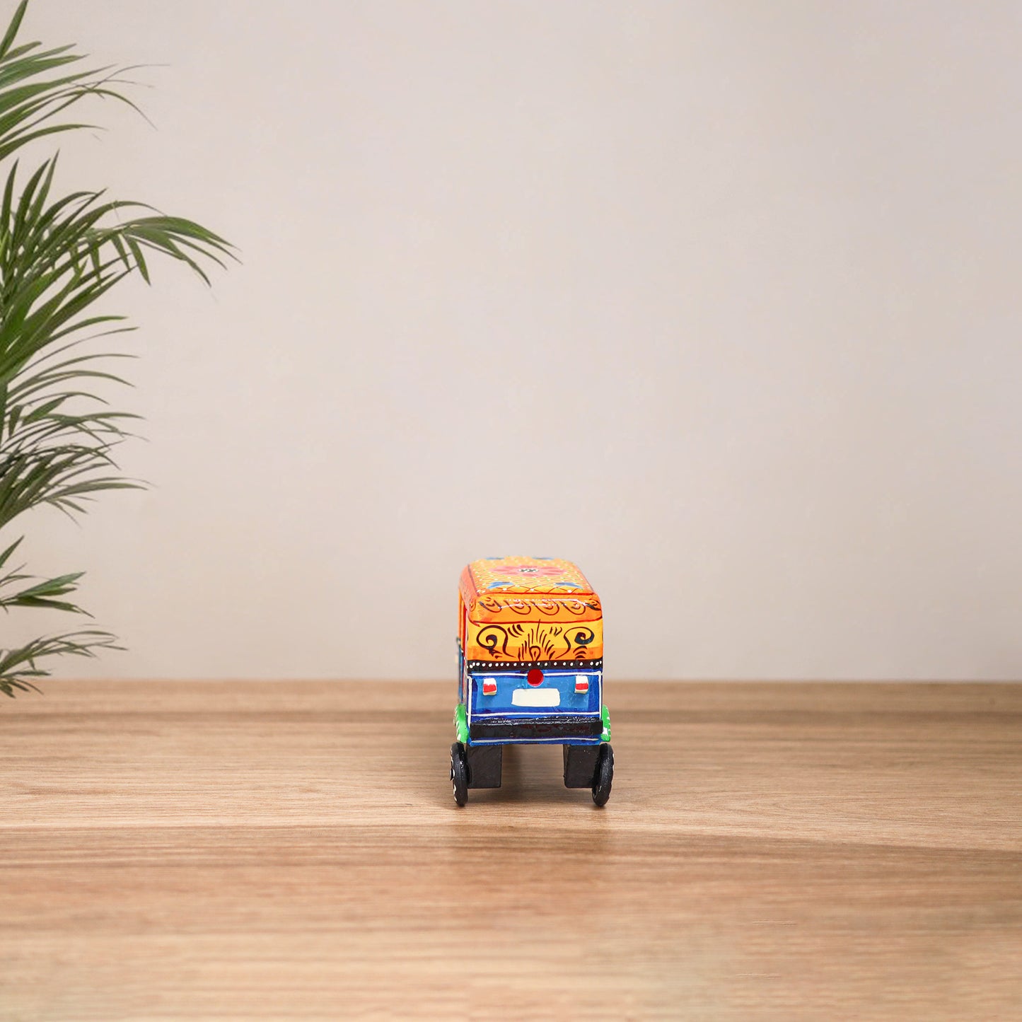 Auto Rickshaw - Banaras Handpainted Wooden Toy for Kids & Home Decor 36