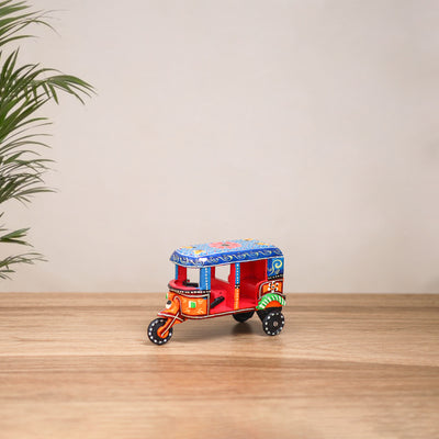Auto Rickshaw - Banaras Handpainted Wooden Toy for Kids & Home Decor 37