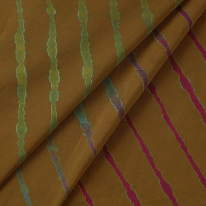 Golden Brown - Leheriya Tie-Dye Chanderi Silk Fabric 21