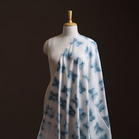 White - Shibori Tie-Dye Pure Mul Cotton Fabric 20