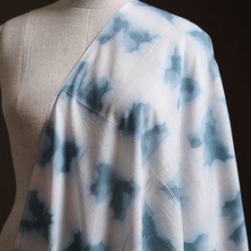 White - Shibori Tie-Dye Pure Mul Cotton Fabric 20