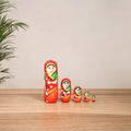 Dolls - Banaras Handpainted Wooden Toy for Home Decor (Set of 05) 04