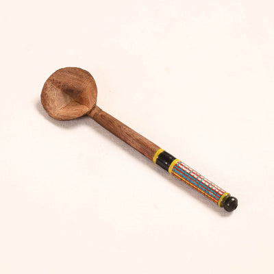 Handmade Lacquered Wooden Ladle Spoon - Small