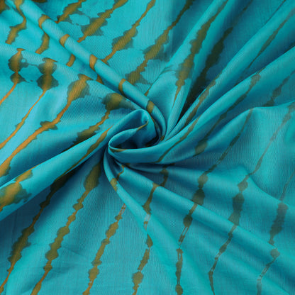 Sky Blue - Leheriya Tie-Dye Chanderi Silk Fabric 24