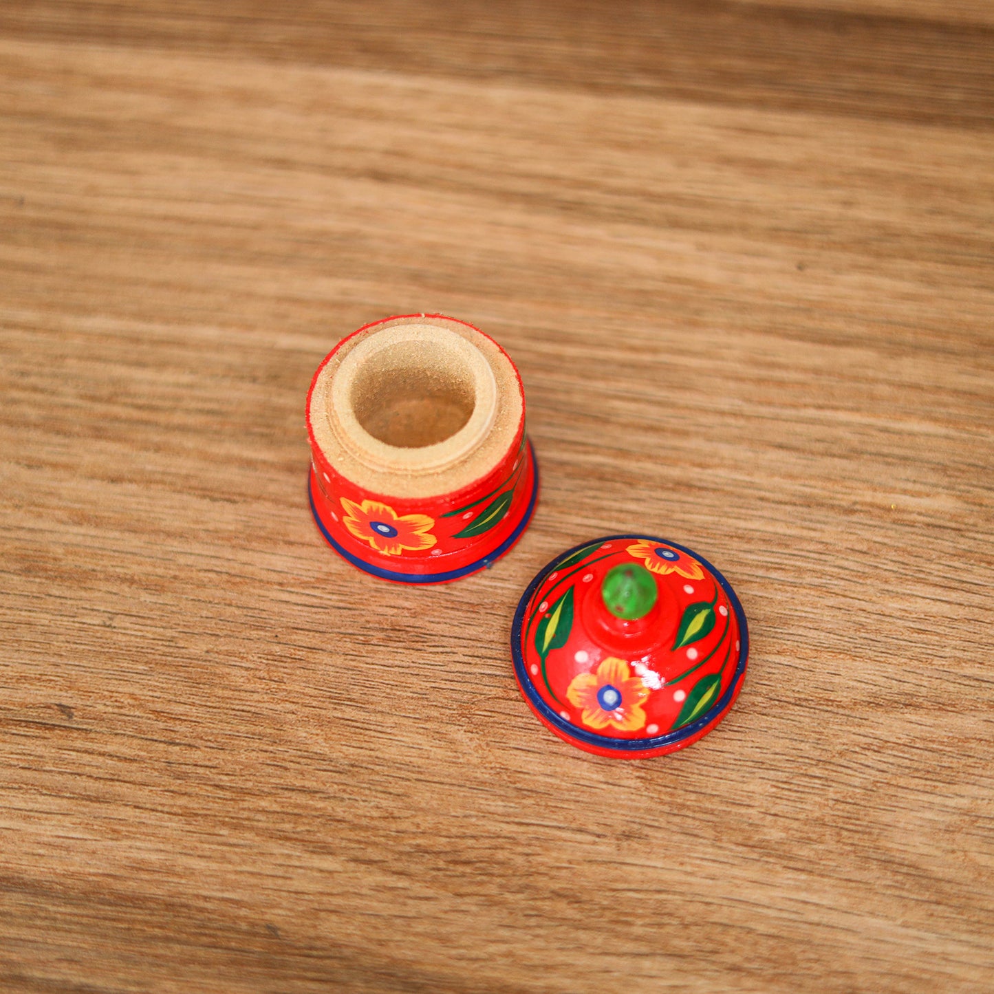 Banaras Handpainted Wooden Kumkum Box (2 inch) 13