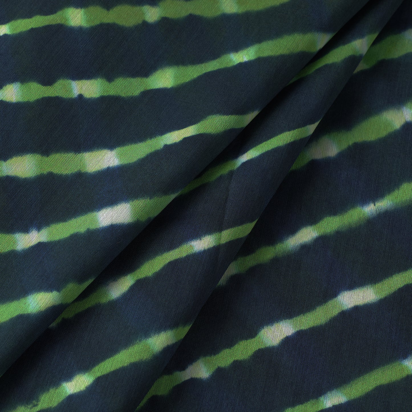Navy Blue - Leheriya Tie-Dye Chanderi Silk Fabric 27
