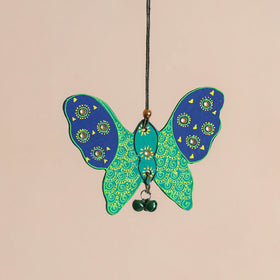 Butterfly - Abstract Pastel Handpainted Hand-Carved Wooden Hanging 08