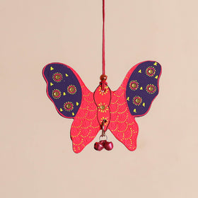 Butterfly - Abstract Pastel Handpainted Hand-Carved Wooden Hanging 10