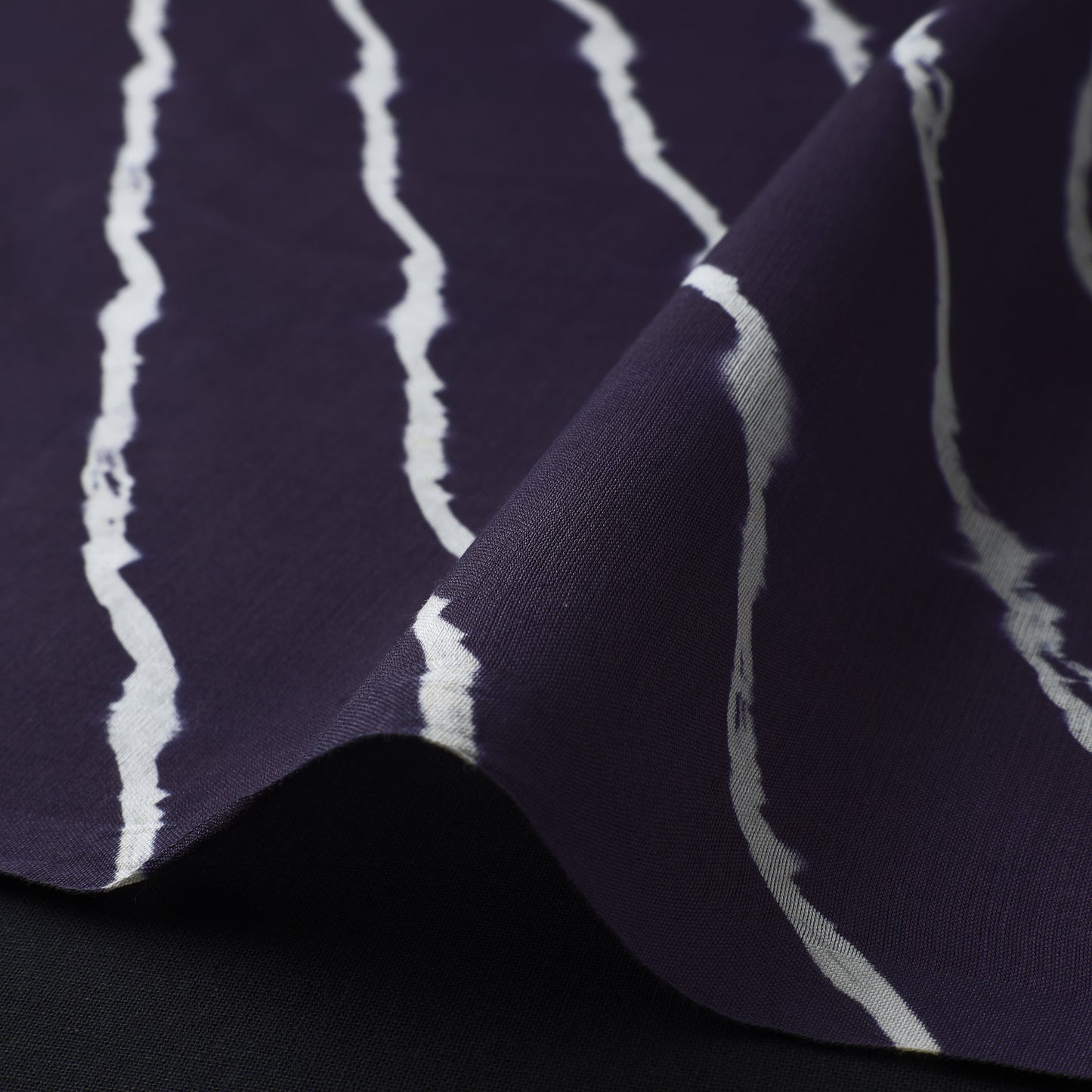 Dark Purple - Leheriya Tie-Dye Chanderi Silk Fabric 30