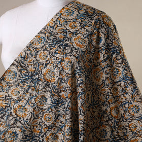 Black - natural dyed cotton pedana kalamkari fabric 13