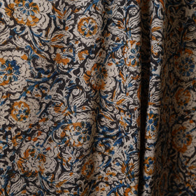 Black - natural dyed cotton pedana kalamkari fabric 13