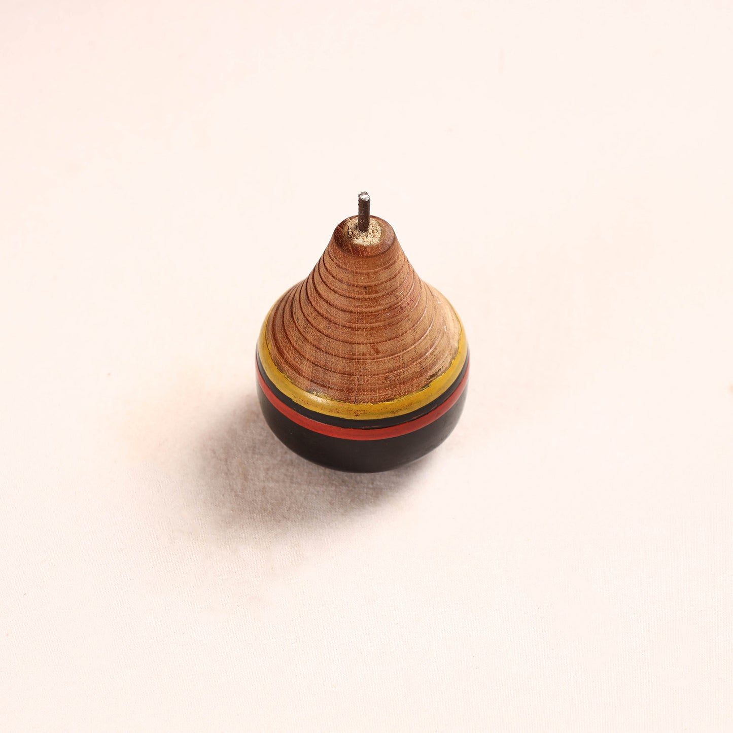Handmade Lacquered Wooden Spinning Top - Lattu