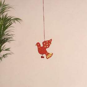 Bird - Abstract Pastel Handpainted Hand-Carved Wooden Hanging 18