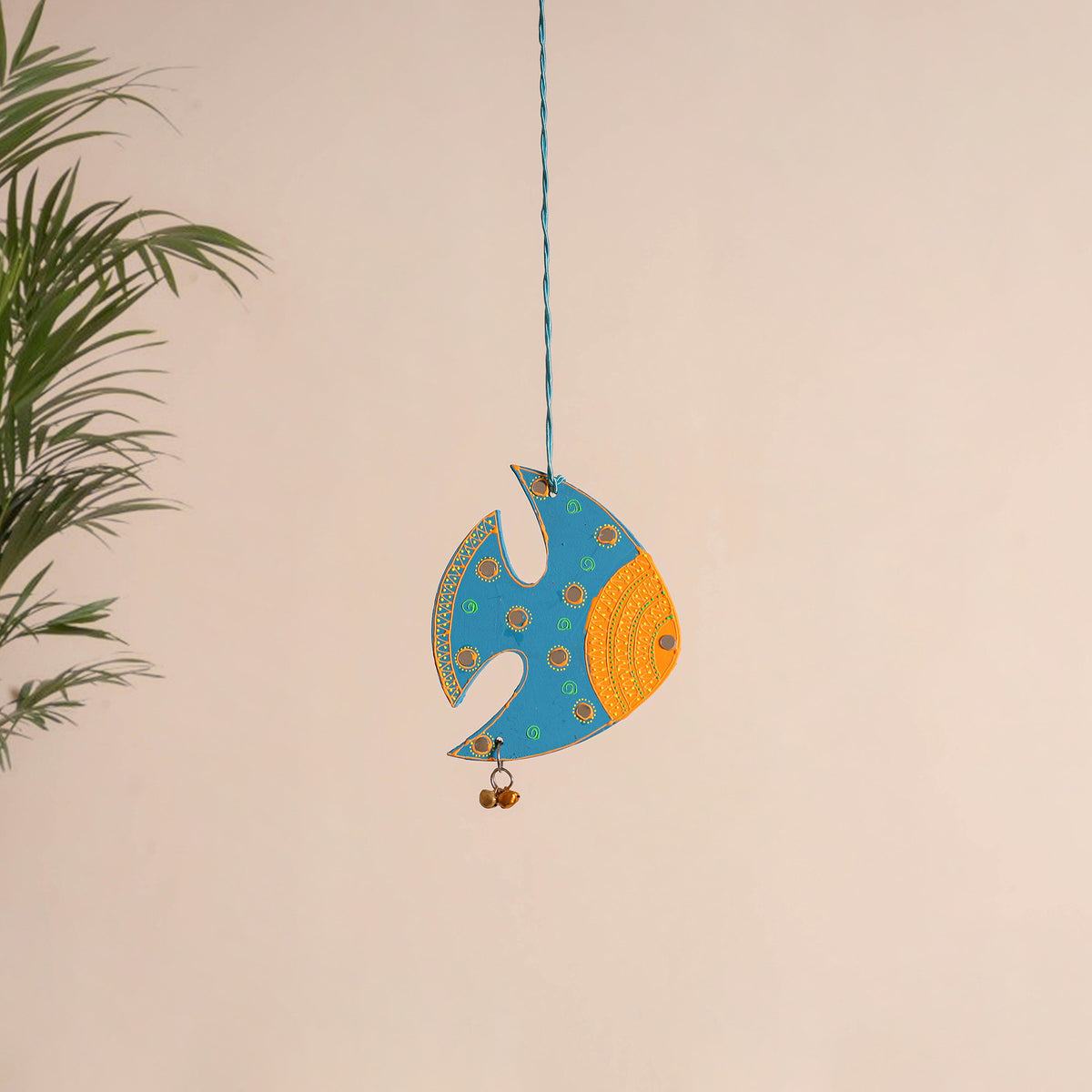 Fish - Abstract Pastel Handpainted Hand-Carved Wooden Hanging 20