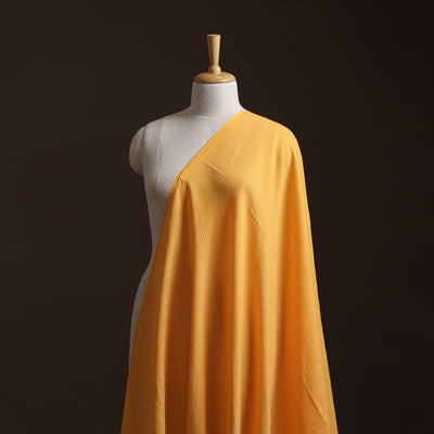 Yellow - Prewashed Running Stitch Cotton Plain Fabric 16
