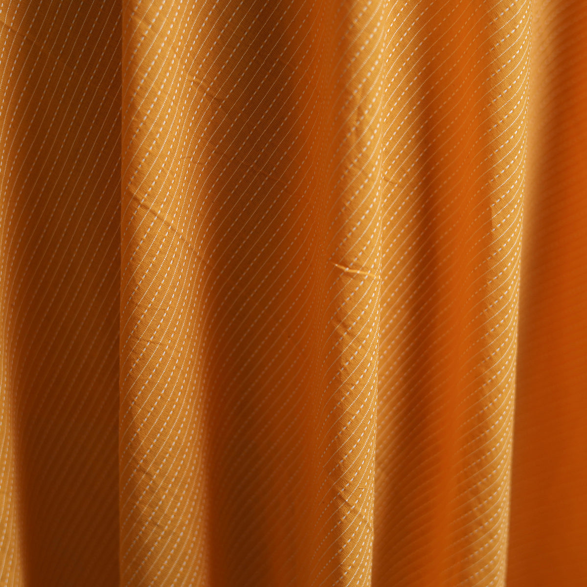 Yellow - Prewashed Running Stitch Cotton Plain Fabric 16