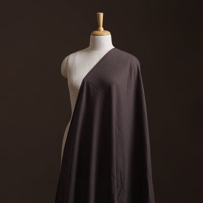 Brown - Prewashed Running Stitch Cotton Plain Fabric 18