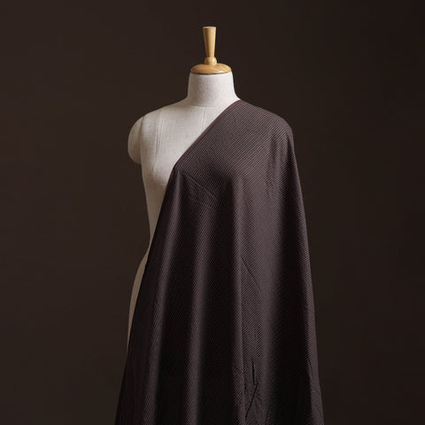 Brown - Prewashed Running Stitch Cotton Plain Fabric 18