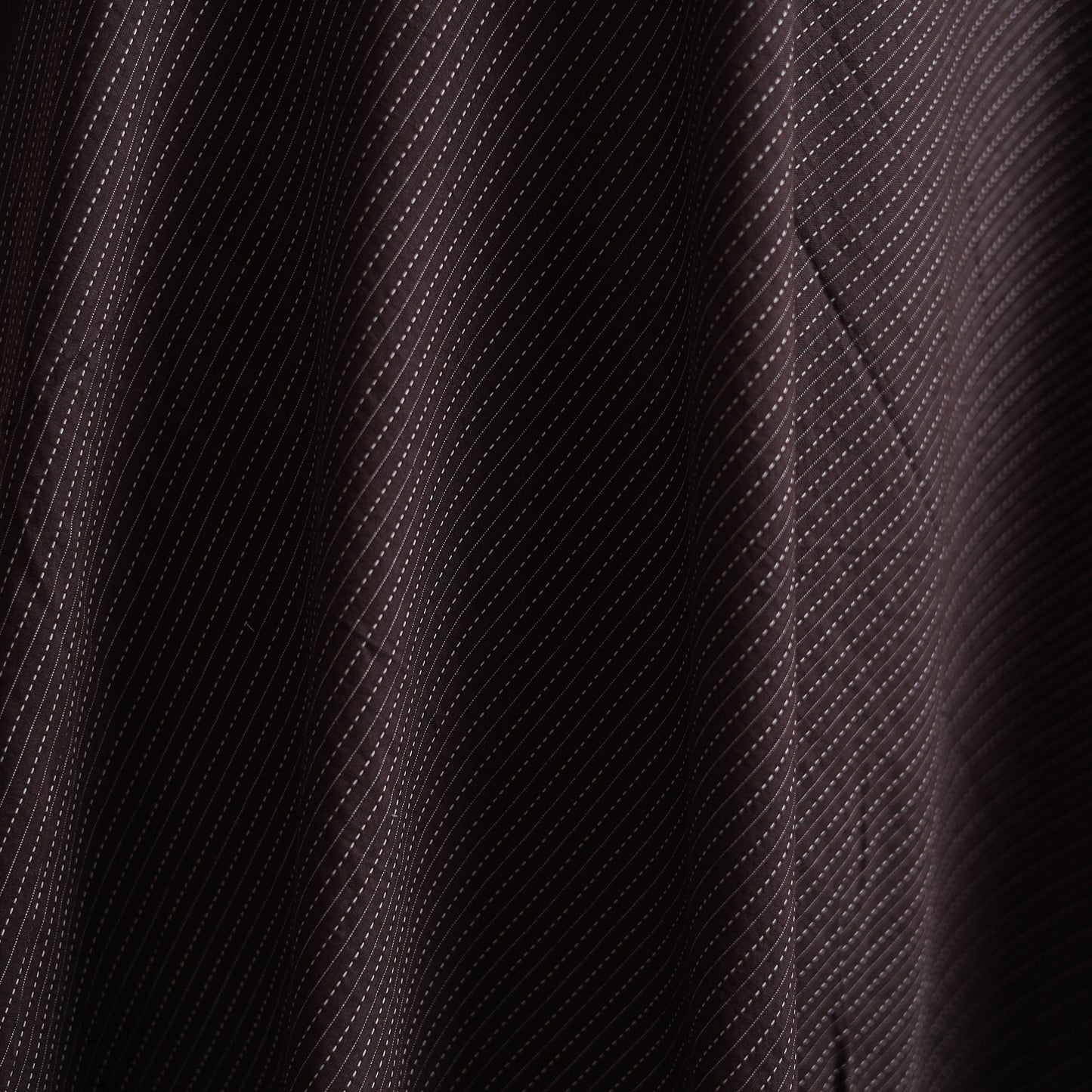 Brown - Prewashed Running Stitch Cotton Plain Fabric 18